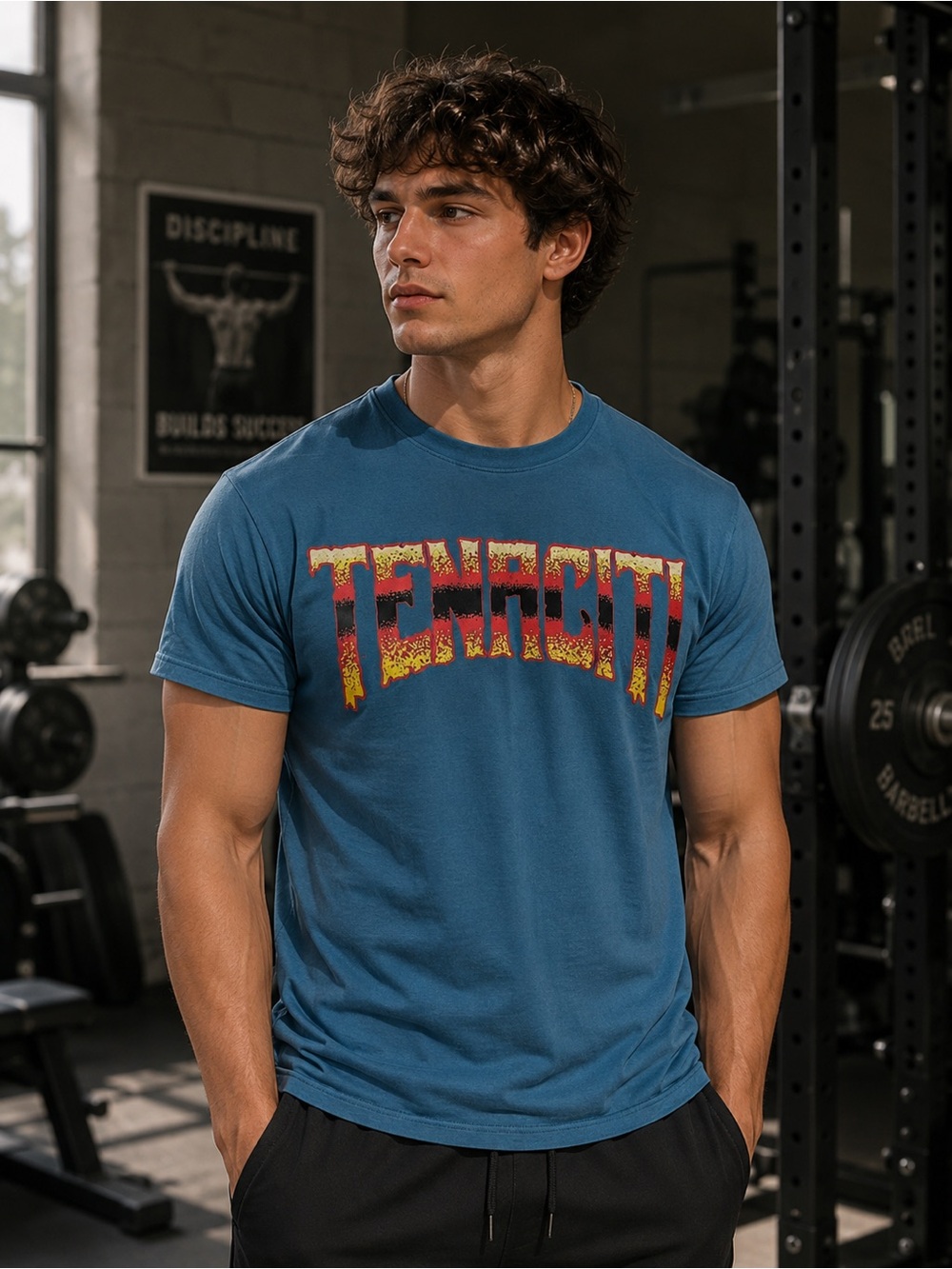Tenacity Blue Short-Sleeve Graphic Tee - Men's